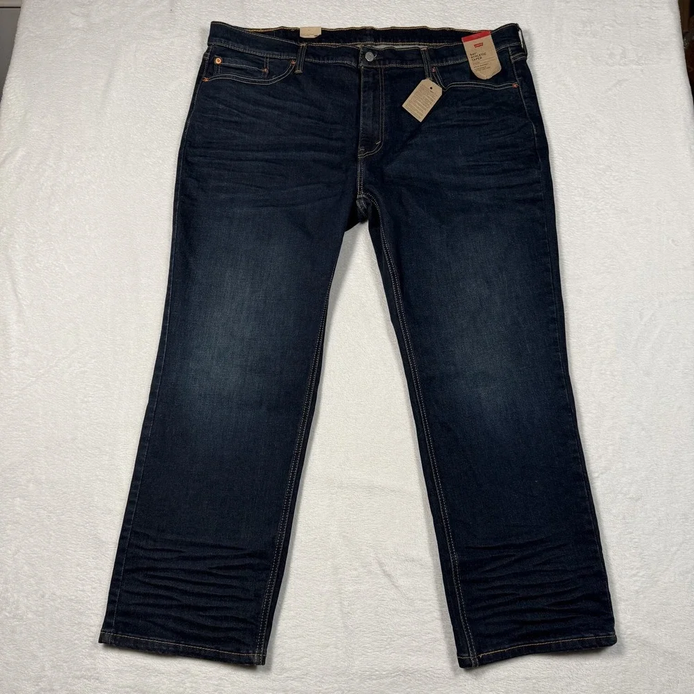 Levis 541 Jeans Mens 44x30 Blue Athletic Taper Stretch Denim Dark Wash Casual